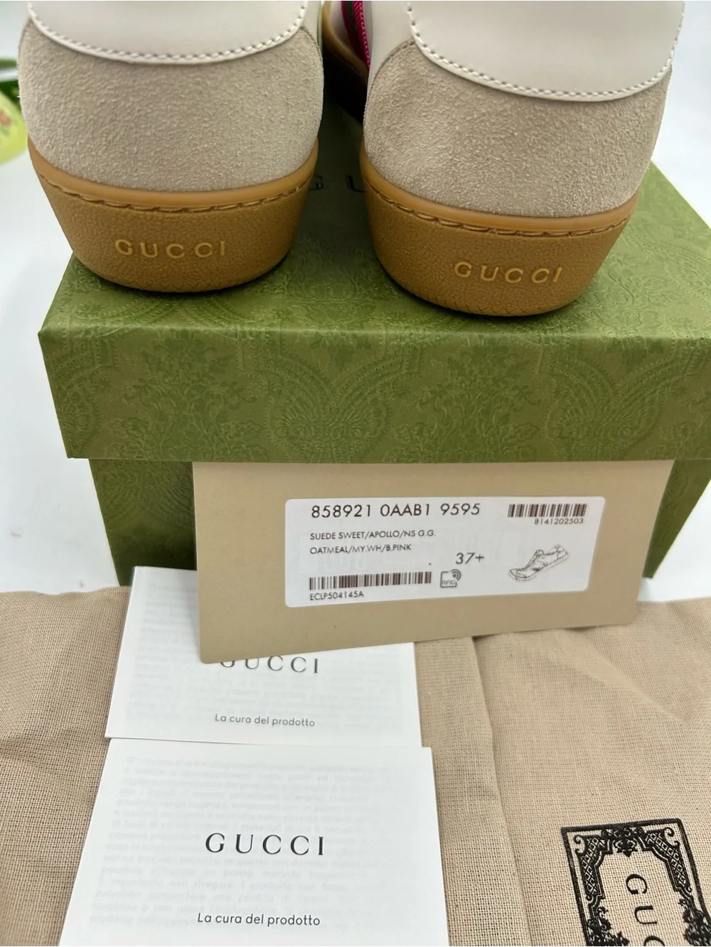 Gucci cream leather